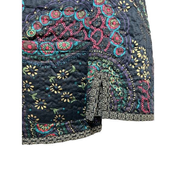 Peck & Peck Weekend Quilted Women's Fashion Blazer Black Multicolor Size Medium - Picture 6 of 8